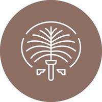 Jumeirah Line Circle Background Icon vector
