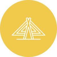 Sao Paulo Line Circle Background Icon vector