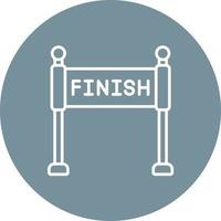 Finish Line Circle Background Icon vector