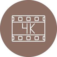 4k Film Line Circle Background Icon vector