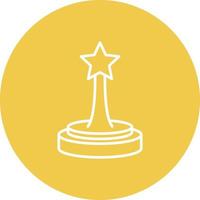 Oscar Award Line Circle Background Icon vector