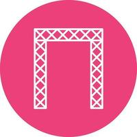 Dubai Gate Line Circle Background Icon vector