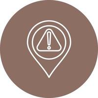 Caution Line Circle Background Icon vector