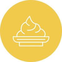 Wasabi Line Circle Background Icon vector