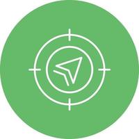 Current Location Line Circle Background Icon vector