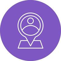 Marker Line Circle Background Icon vector