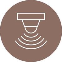 Motion Sensor Line Circle Background Icon vector