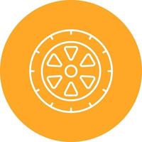 Wheel Line Circle Background Icon vector