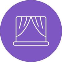 Stage Line Circle Background Icon vector