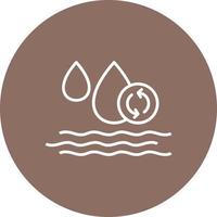 Save Water Line Circle Background Icon vector