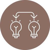 Exchange Ideas Line Circle Background Icon vector