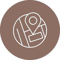 Location Marker Line Circle Background Icon vector