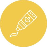 Ointment Tube Line Circle Background Icon vector