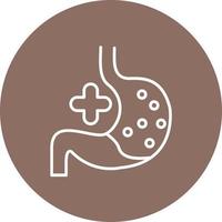 Gastroenterology Line Circle Background Icon vector