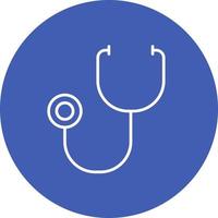 Stethoscope Line Circle Background Icon vector