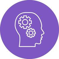 Cognitive Line Circle Background Icon vector