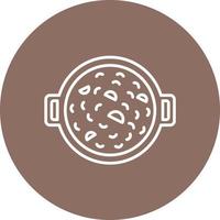 Borscht Line Circle Background Icon vector