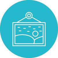 Painting Line Circle Background Icon vector
