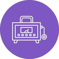 Dosimeter Line Circle Background Icon vector