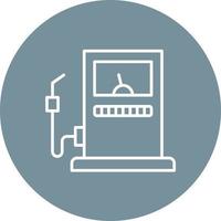 Petrol Line Circle Background Icon vector