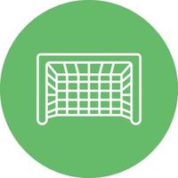 Goal Post Line Circle Background Icon vector