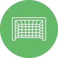 Goal Post Line Circle Background Icon vector