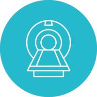Radiology Line Circle Background Icon vector