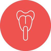 Tongue Depressor Line Circle Background Icon vector