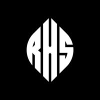 RXS circle letter logo design with circle and ellipse shape. RXS ellipse letters with typographic style. The three initials form a circle logo. RXS Circle Emblem Abstract Monogram Letter Mark Vector. vector