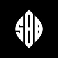 SBB circle letter logo design with circle and ellipse shape. SBB ellipse letters with typographic style. The three initials form a circle logo. SBB Circle Emblem Abstract Monogram Letter Mark Vector. vector