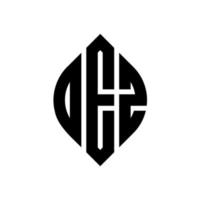 OEZ circle letter logo design with circle and ellipse shape. OEZ ellipse letters with typographic style. The three initials form a circle logo. OEZ Circle Emblem Abstract Monogram Letter Mark Vector. vector