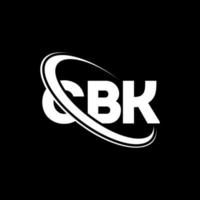 logotipo de cbk. carta cbk. diseño del logotipo de la letra cbk. Logotipo de las iniciales cbk vinculado con un círculo y un logotipo de monograma en mayúsculas. tipografía cbk para tecnología, negocios y marca inmobiliaria. vector