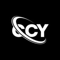 logotipo de cci. letra ccy. diseño del logotipo de la letra ccy. logotipo de las iniciales ccy vinculado con el círculo y el logotipo del monograma en mayúsculas. tipografía ccy para tecnología, negocios y marca inmobiliaria. vector