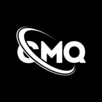 CMQ logo. CMQ letter. CMQ letter logo design. Initials CMQ logo linked with circle and uppercase monogram logo. CMQ typography for technology, business and real estate brand. vector