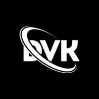 logotipo de dvk. letra dvk. diseño del logotipo de la letra dvk. logotipo de iniciales dvk vinculado con círculo y logotipo de monograma en mayúsculas. tipografía dvk para tecnología, negocios y marca inmobiliaria. vector