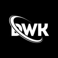 logotipo de dwk. letra dwk. diseño del logotipo de la letra dwk. Logotipo de iniciales dwk vinculado con círculo y logotipo de monograma en mayúsculas. tipografía dwk para tecnología, negocios y marca inmobiliaria. vector