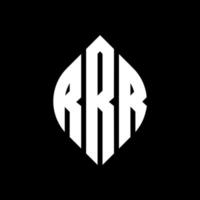 RRR circle letter logo design with circle and ellipse shape. RRR ellipse letters with typographic style. The three initials form a circle logo. RRR Circle Emblem Abstract Monogram Letter Mark Vector. vector