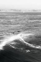 Black and white ocean photo