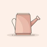 Watering can illustration, watering garden can icon flat illustration vector