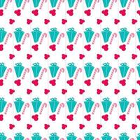 Seamless pattern for Christmas and New Year with decorative Christmas elements. Beautiful vector background for a  gift wrapping paper, scrapbooking, greeting cards, fabric.