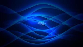 Abstract glowing dark blue curve background vector