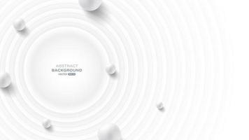 White circular layer with lines in a modern minimalist style vector