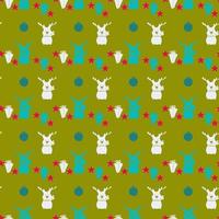 Seamless pattern for Christmas and New Year with decorative Christmas elements. Beautiful vector background for a  gift wrapping paper, scrapbooking, greeting cards, fabric.