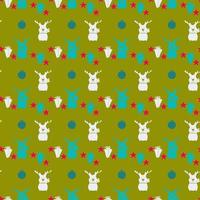 Seamless pattern for Christmas and New Year with decorative Christmas elements. Beautiful vector background for a  gift wrapping paper, scrapbooking, greeting cards, fabric.