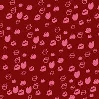 Happy Valentines Day seamless pattern. Vector illustration.