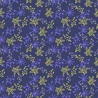 Vector seamless pattern. Abstract colorful doodle flat shapes, strokes, spots, lines, stripes, flowers.