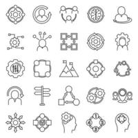 Adaptation icons set outline vector. Change adapt vector