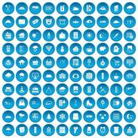 100 iconos de windows conjunto azul