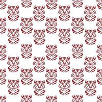 Vector seamless pattern with tigers