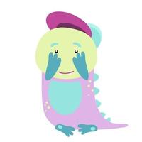 Nursery vector illustration. Cute Baby Dinosaur.